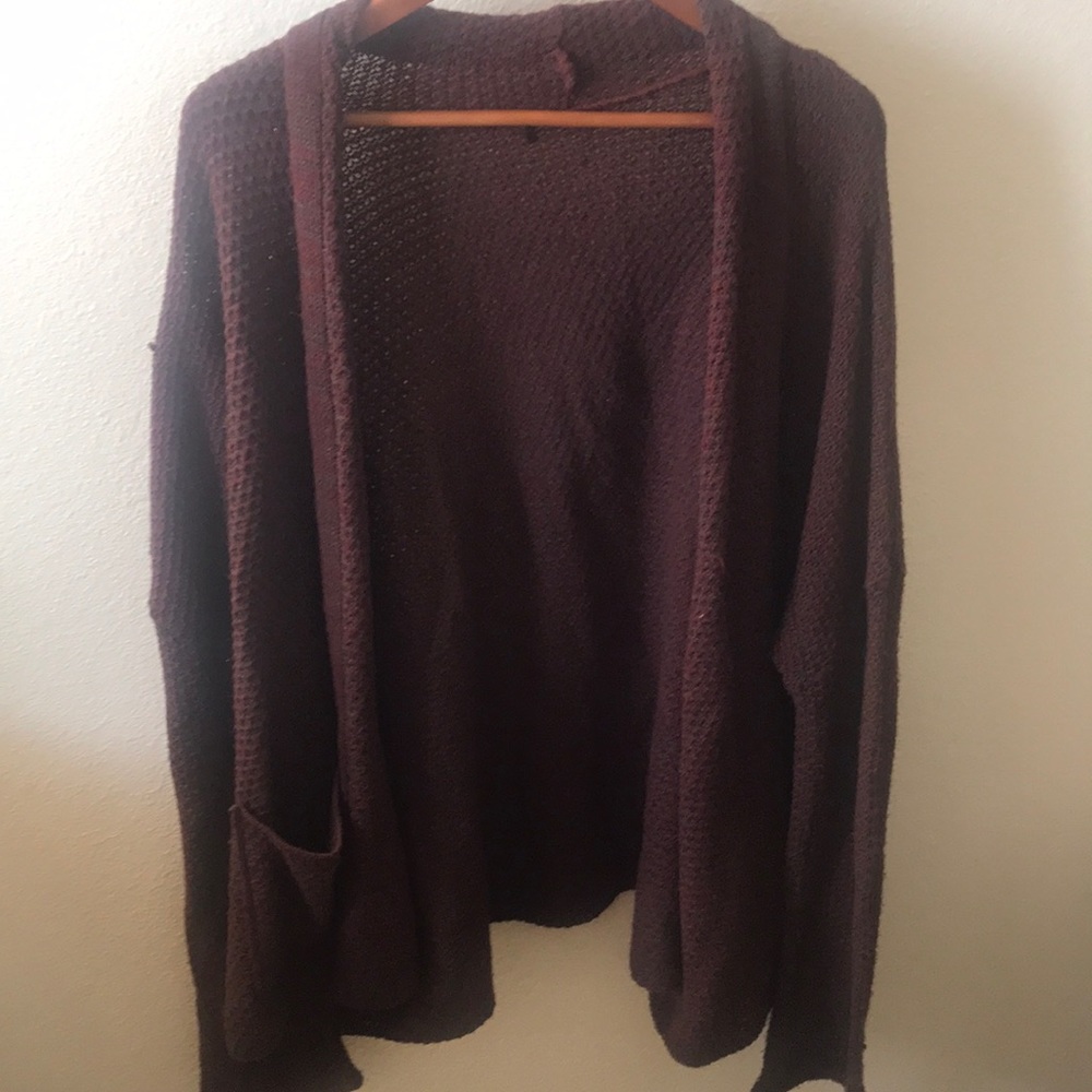Urban outfitters Burgundy knit cardigan